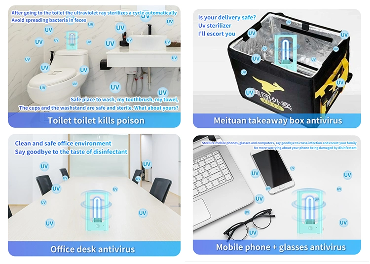 Portable Intelligent Ultraviolet Disinfection Lamp UV Grow Light Germicide Phone Room Air Sanitizer