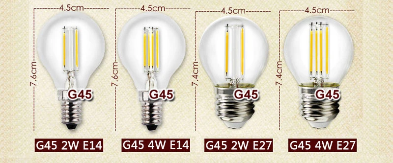 E14 E27 LED Bulb Dimmable Filament Lamp, Candle Bulb Lamp