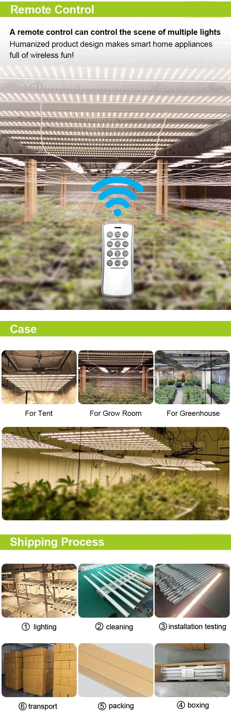 Greenhouse Customizable Spectrum 6400W Grow LED Bar Fixture LED Plant Grow Light Bar