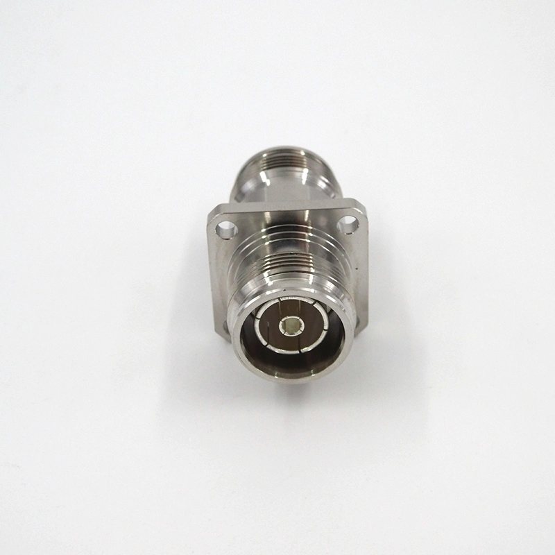 RF Coaxial 4.3/10 Connector Female 25.4mm Sq Flange to Female Connector Adaptor