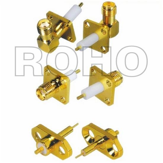 Flange SMA Jack Female to N Female RF Coaxial Connector Adapter