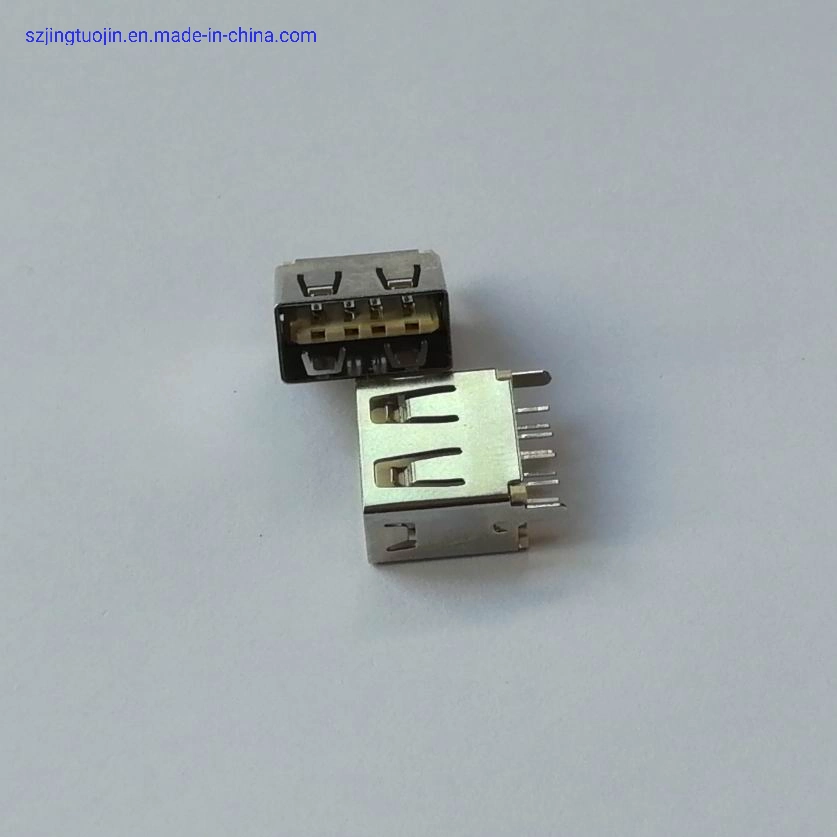 Straight Plug USB 2.0 Connector Double-Sided Plug White