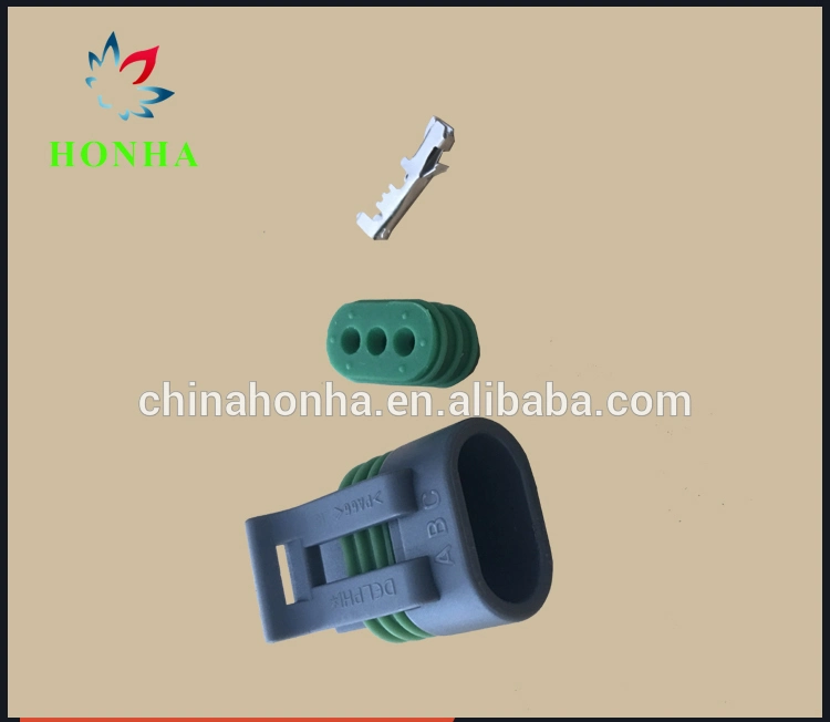 3 Pin Delphi Auto Sensor Electrical Housing Plug Connectors