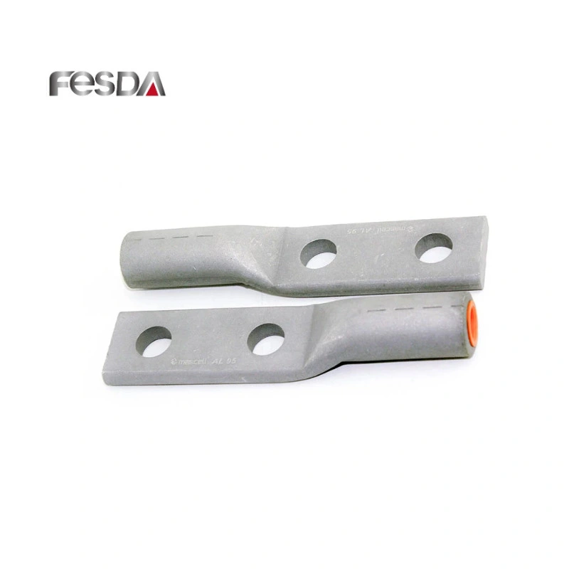 Double Hole Cable Connector End Ring Type Copper Tube Crimping Battery Terminal Compression Cable Connector