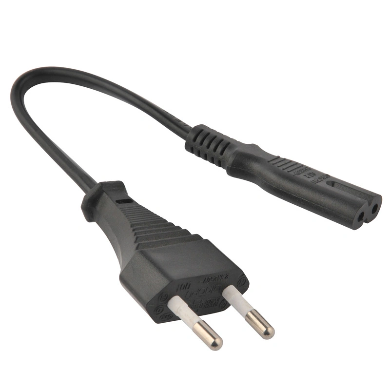 VDE Certification European 2 Pins AC Power Cord with C7 Connector