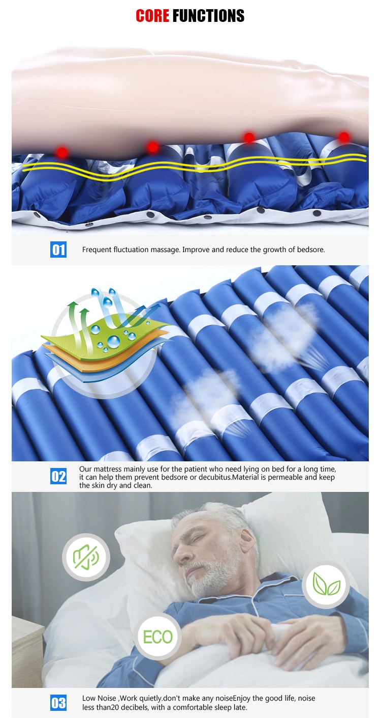 Big Airflow Inflatable Air mattress Blue Hospital Air Mattress Made in China