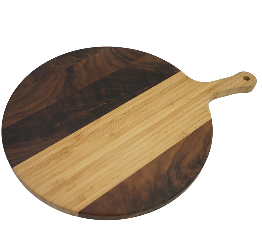 Walnut Bamboo Pizza Peel Cheese Board Platter Paddle for Homemade Pizza and Bread Baking