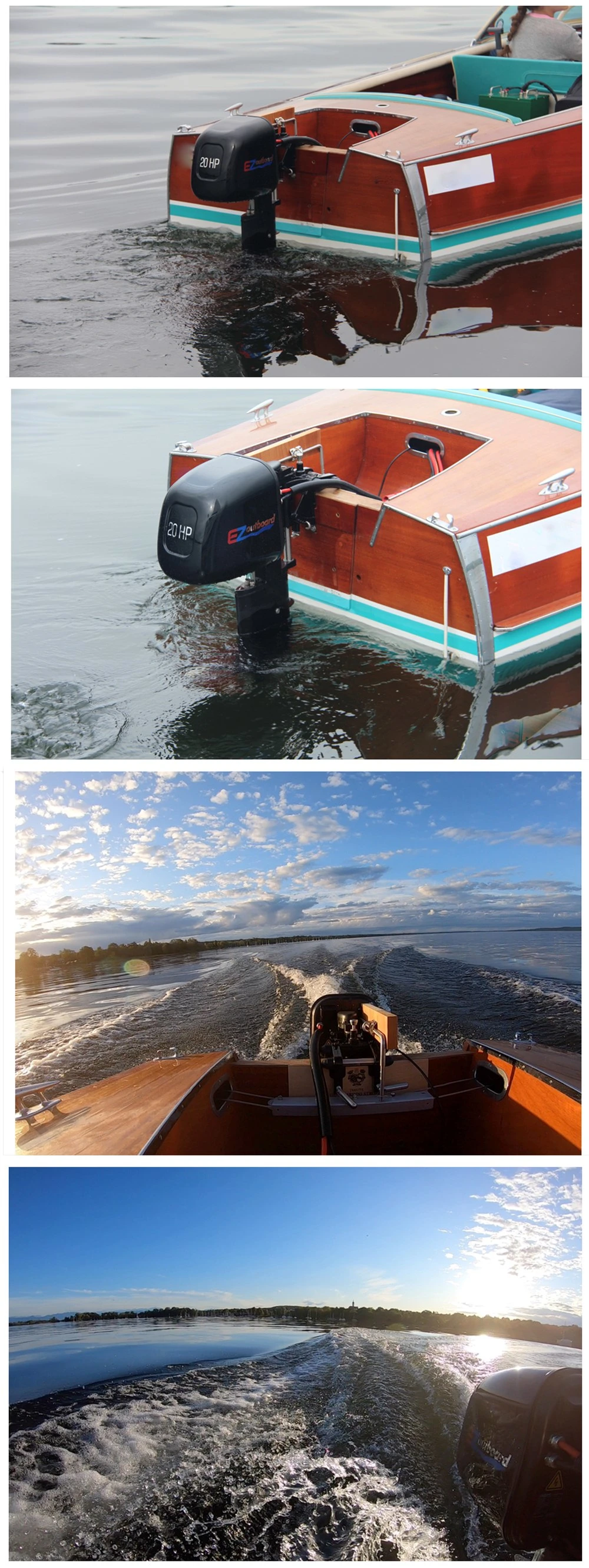 Innovative Technology 10HP Electric Outboard for Fishing Boats, Tender Boats