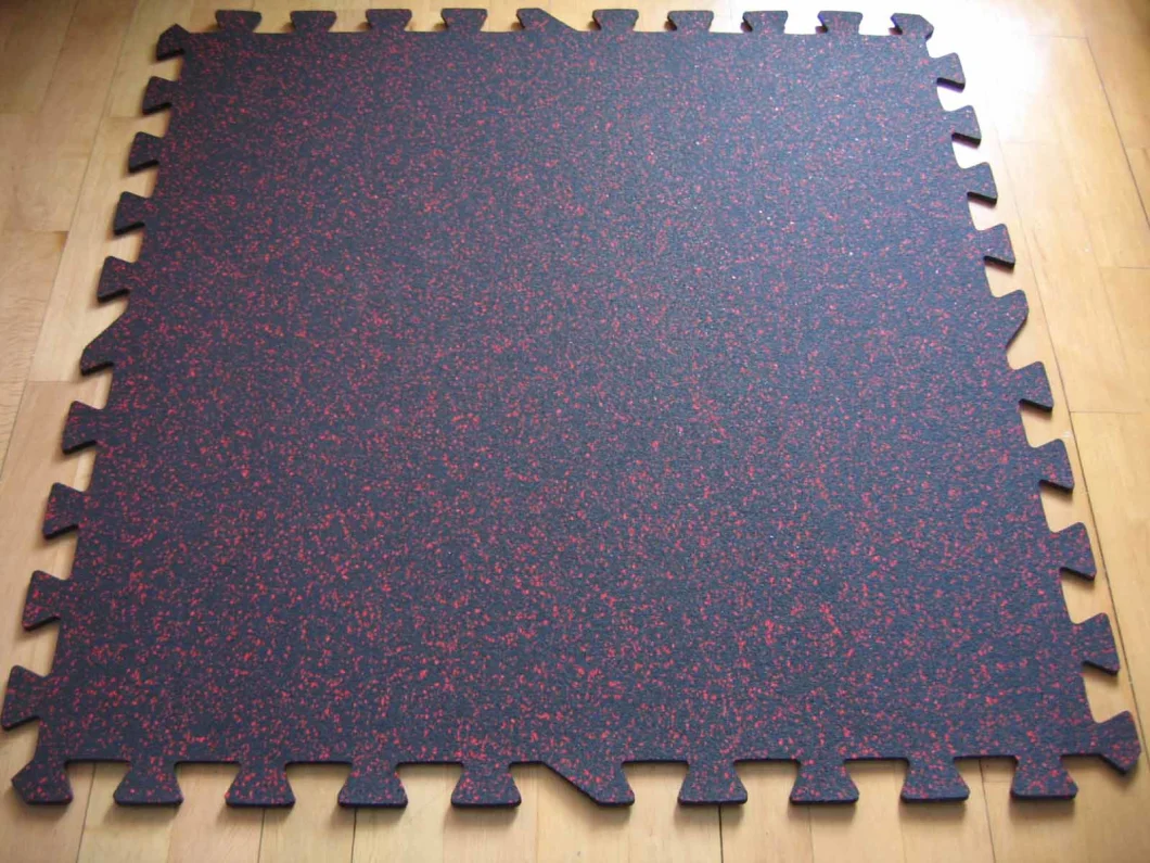 EPDM Rubber Gym Flooring Mat Tiles, Interlocking Gym Mats