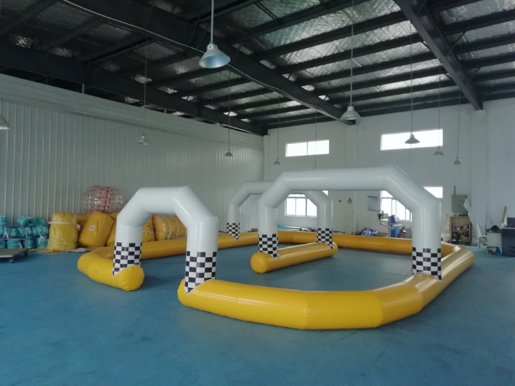 Inflatable Go Kart Race Track Outdoor Inflatable Racing Track Inflatable Sport Games Zorb Ball Race Track for Kids