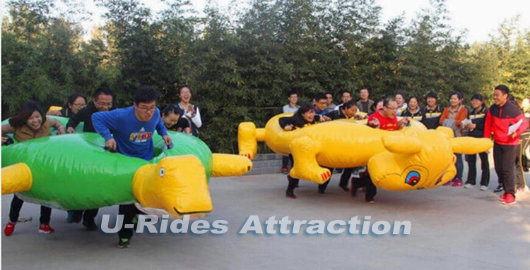 Interactive inflatable sport game inflatable tortoise and hare race for team building