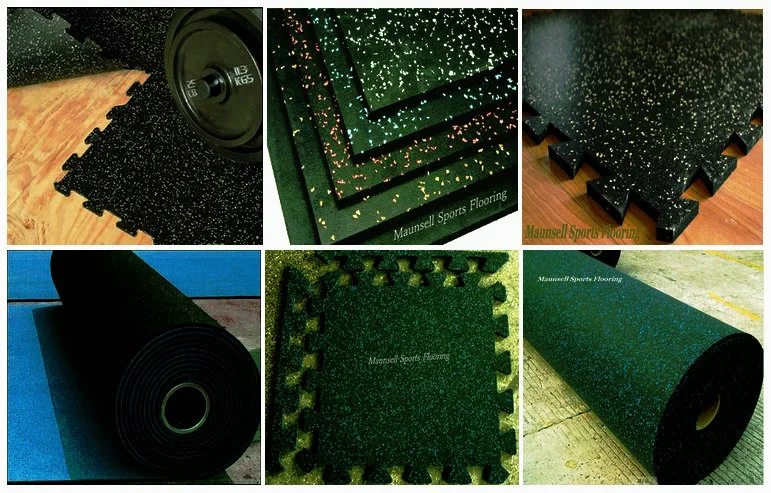 Fire-Resistance Rubber Gym Sports Flooring Mats for Professional Gym Fitness