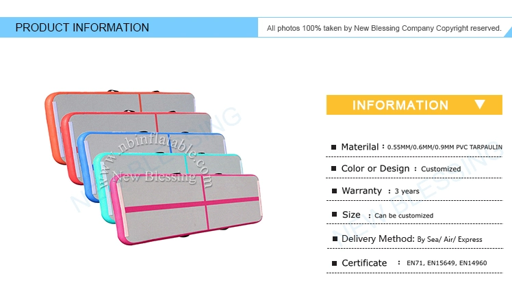 Inflatable Gym Mat Home Air Floor Inflatable Tumbling Mat for Gymnastics Inflatable Air Track