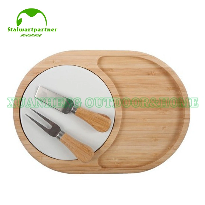 Eco-Friendly Bamboo Chopping Board Kitchen Bamboo Cutting Board with Round Silicone