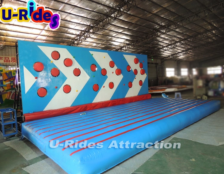 inflatable sport games mechanical punch wall game with inflatable mattress