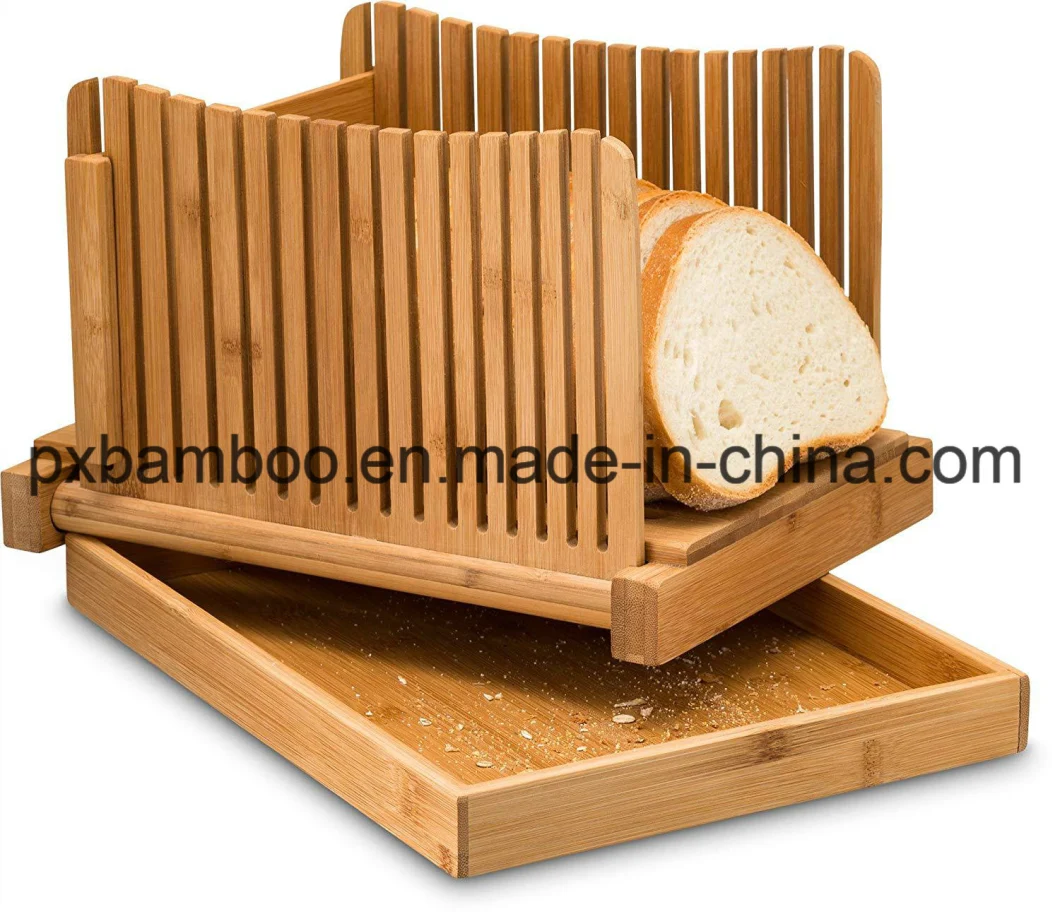 Wholesales Bamboo Bread Chopping Board with Bamboo Cutting Slicing Guide Board