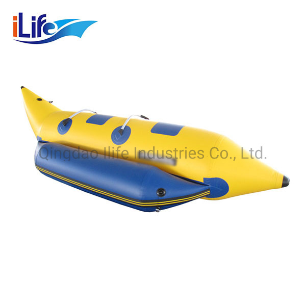 Ilife PVC Inflatable Banana Boat Inflatable Banana Boat Inflatable Banana Tube Boat Inflatable Flying Banana Inflatable Banana Boat for 2 People