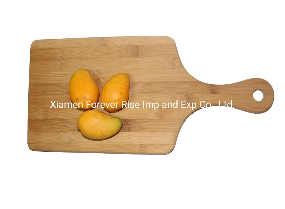Organic Bamboo Paddle Cutting Board Pizza Board with Handle