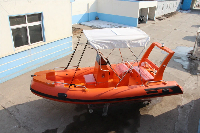 5.2m Fiberglass Rib Boat Sport Boat Inflatable Fishing Boat Rescue Boat Patrol Boat Fishing Boat Rigid Inflatable Boat Motor Boat Inflatable Boat 90HP Engine