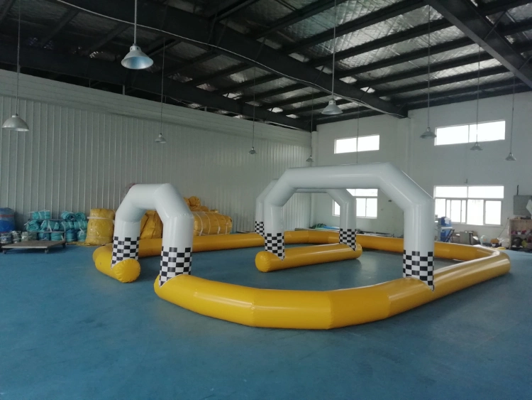 Inflatable Go Kart Race Track Outdoor Inflatable Racing Track Inflatable Sport Games Zorb Ball Race Track for Kids