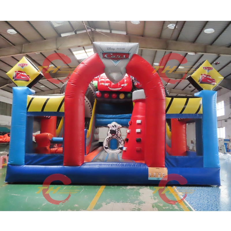 10X5m Race Car Inflatable Obstacle Course Giant Inflatable Slide