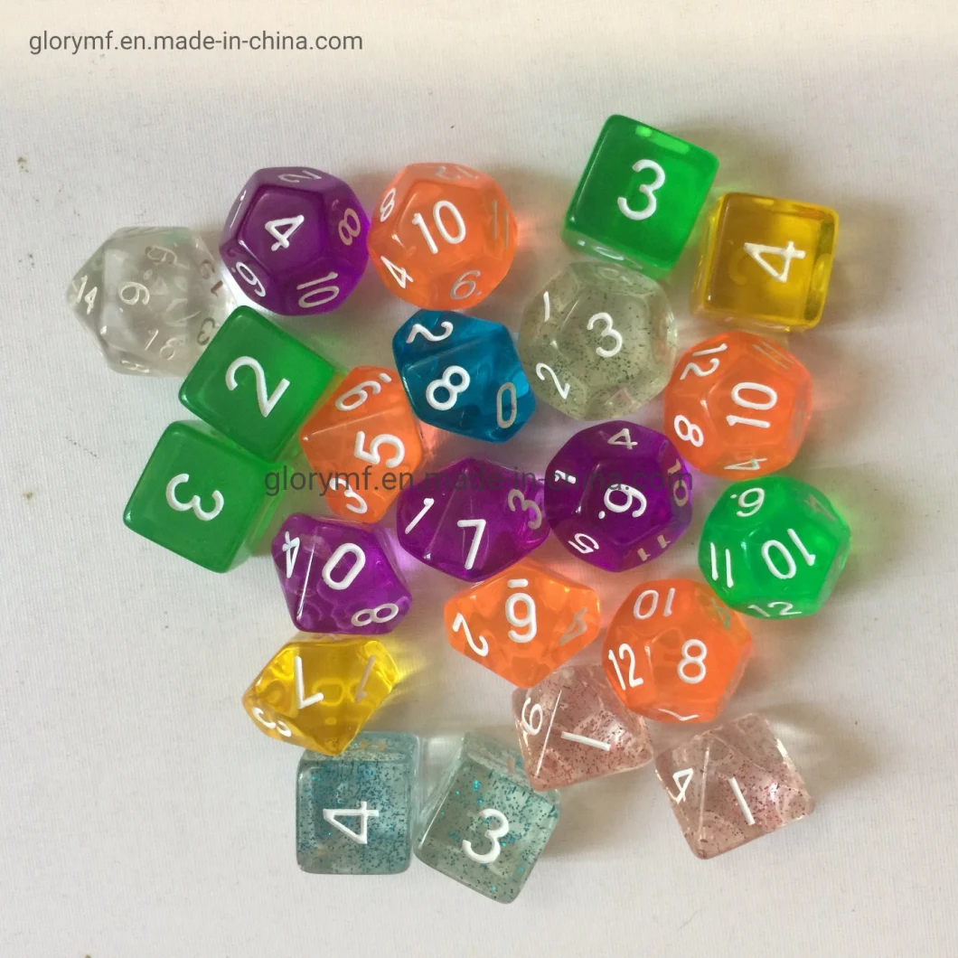 16mm Round Corner with Different Colors Custom Board Game Dice