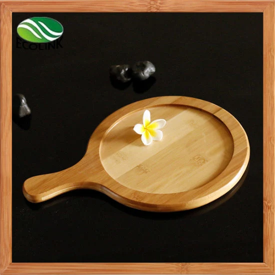 Bamboo Pizza Plate Paddle Board Pizza Tray