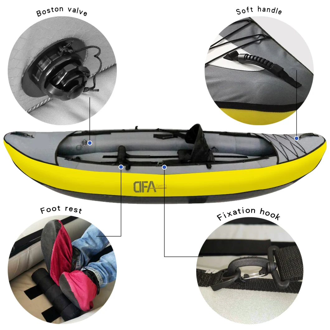 Dfaspo Manufacturer Supply Fashion Style Superior Drop-Stitch Single Inflatable Kayak