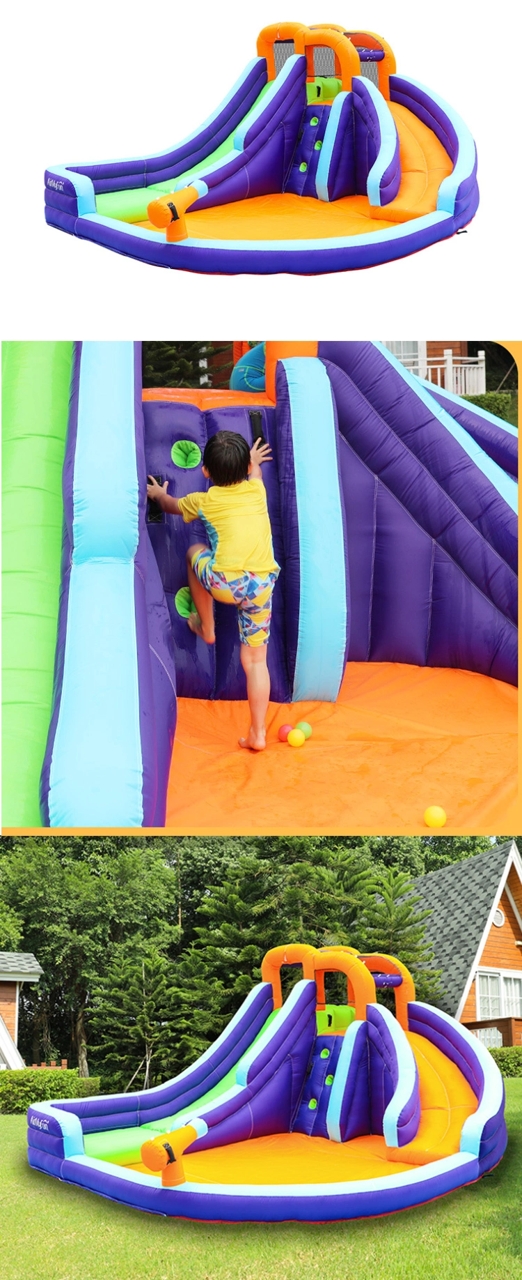 Tropical Inflatable Combo PVC Inflatable Bouncer Slide Inflatable Castle Slide Combo