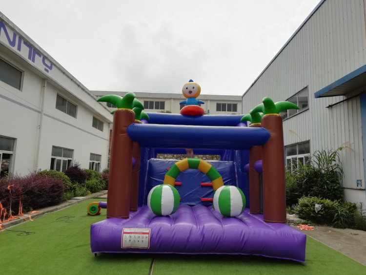 New Inflatable Obstacle Course Kids Outdoor Racing Game Amusement Park Inflatable Jumping Castle Sport Bouncer Games