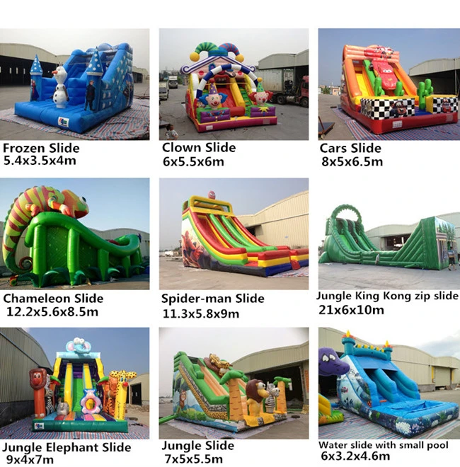 Car Race Printing Inflatable Dry Slide for Sale Outdoor Inflatable Toys Slide