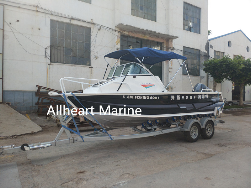 19FT/ 5.8m Cuddy Cabin Boat Aluminum Boat for Fishing Motor Boat Speed Boat Sport Yacht