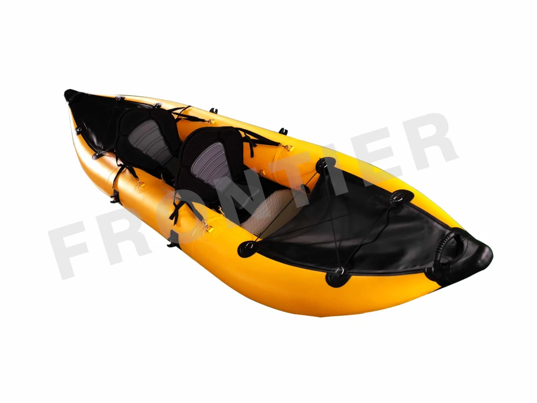 2 Person Expedition Drop Stitch Floor Rubber Sea Kayak Pontoon Kayak Boats