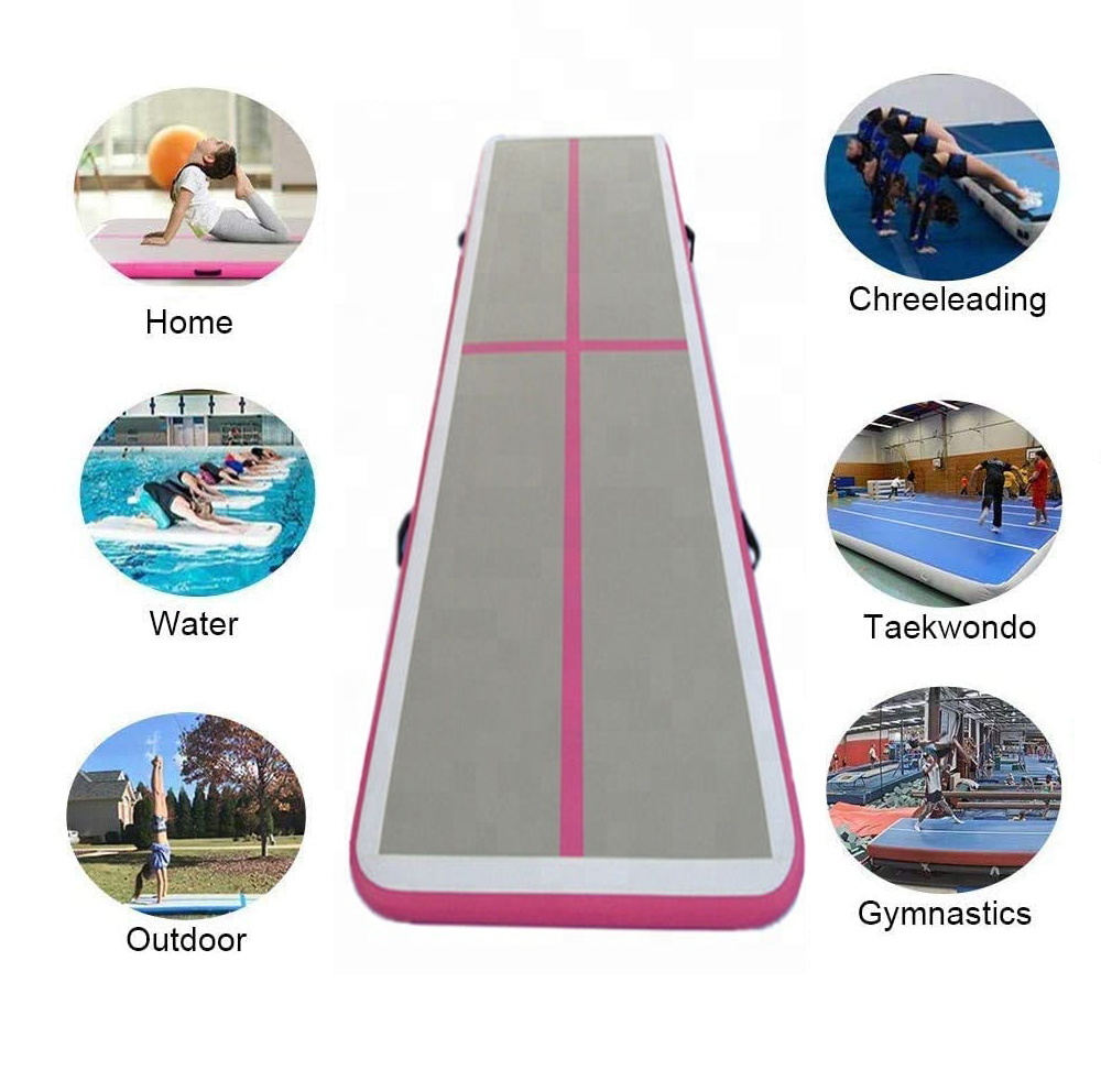 Factory Sport Games Gym Mat Inflatable Air Tumble Track, Folding Gymnastics Air Mat, Inflatable Air Track for Sale