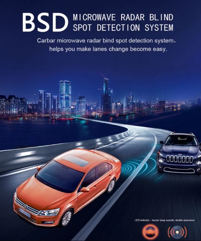 Car Blind Spot Detection (BSD / BSIS) Microwave Radar System for Rear and Side Collision Alert