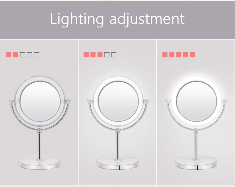 High-End Double Sided LED Ring Light Mirror 10X Magnifying Mirror LED Mirror