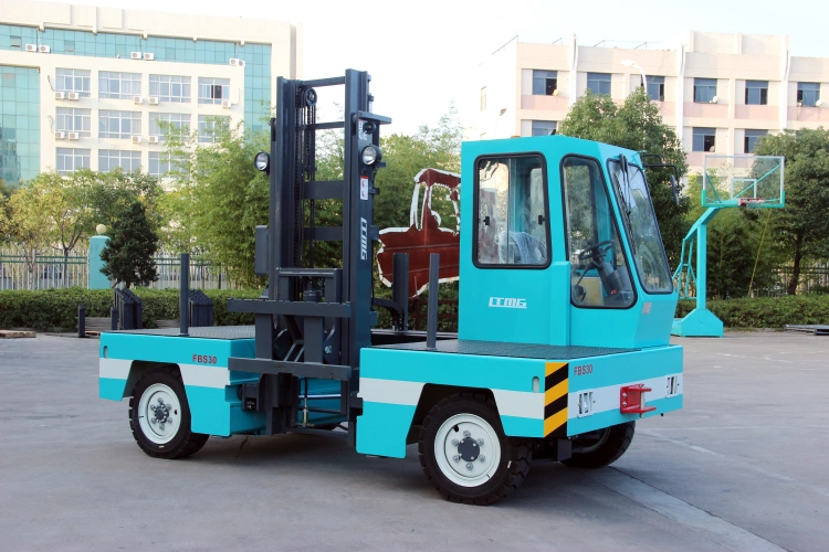 China Forklift Truck Forklift Cabin 3 Ton Electric Side Loader Forklift with Curtis Controller