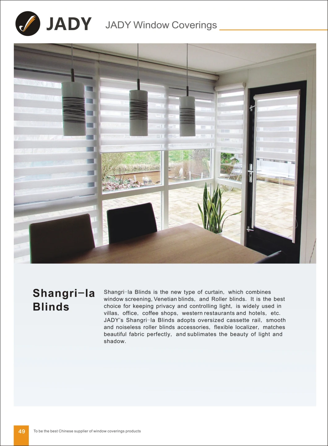 Shangri-La Blinds Mechanism System with Aluminium Blinds Rail and Localizer