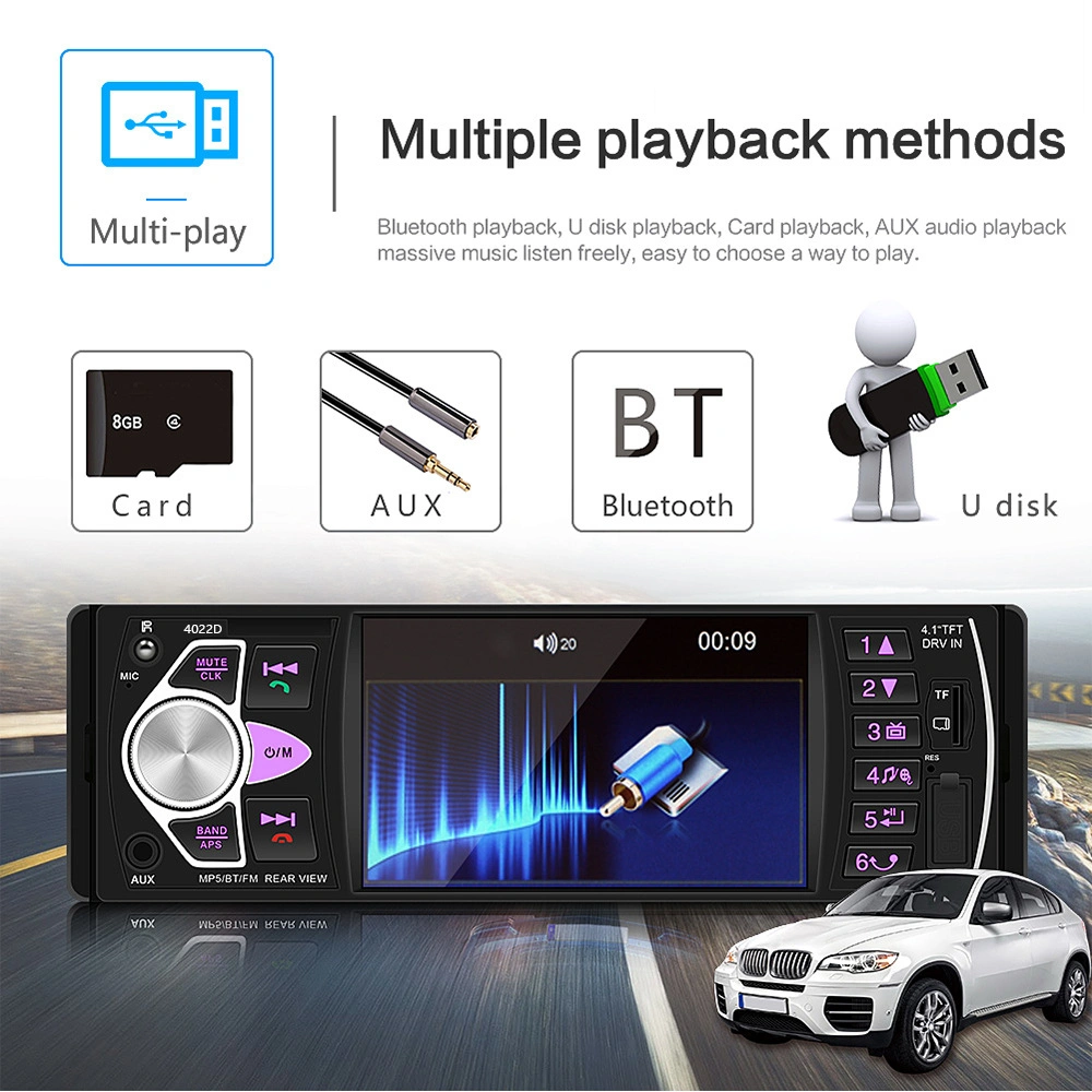 Car MP5 Player Car Radio Bluetooth Phone Mirror Mirror Link Rear View Camera Function Car Camera MP3 MP4 HD Player