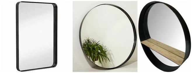 Gold Round Metal Frame Mirror Circle Wall Mirror for Modern Home Decoration Luxury Interior Bathroom Entryway