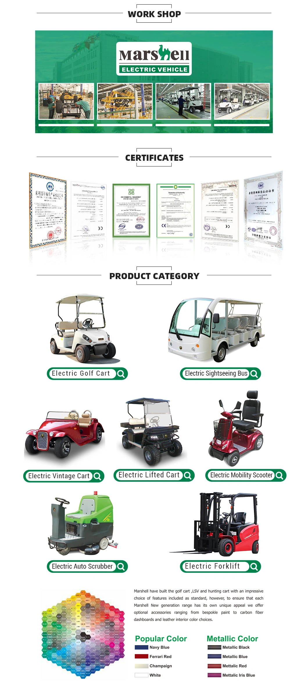 Utility Vehicle Electric Utility Golf Car with Two Seats for Golf Course (DG-M2 + Cargo box)