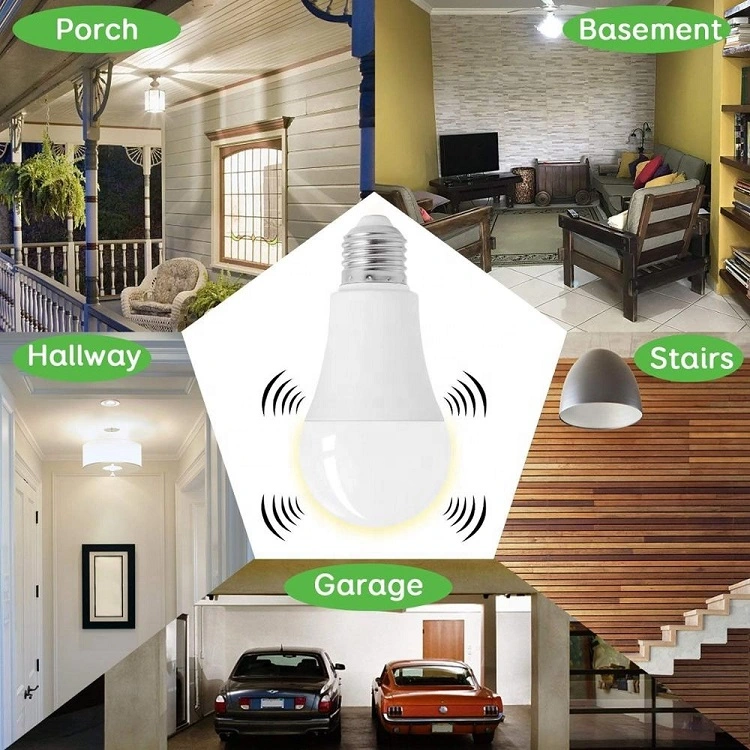 Smart Intelligent LED Sensor Light Bulb E27 Microwave Radar Motion& Ambient Light Sensor Lamp