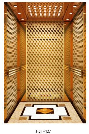 Golden Mirror  Small Machine Room Passenger Villa Home Panoramic Elevator