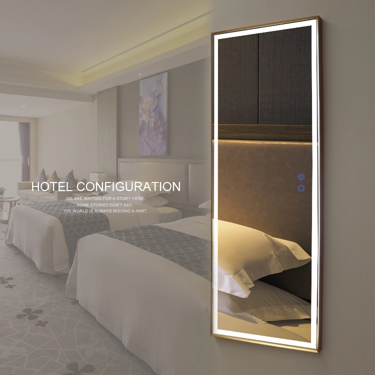 OEM Wall Mounted Adjustable Vertical Silver LED Mirror