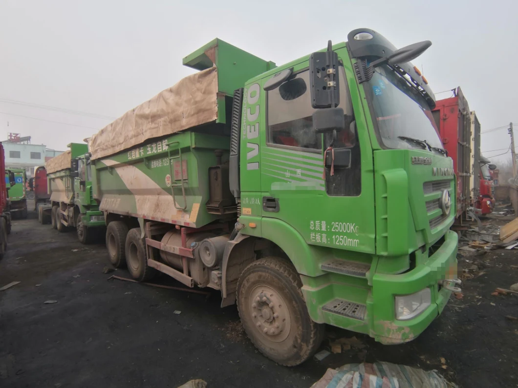 Hot Sale Used Saic Hongyan Kingkan Van Hydraulic Dump Tipper Trucks 6X4 Dumper for Tow