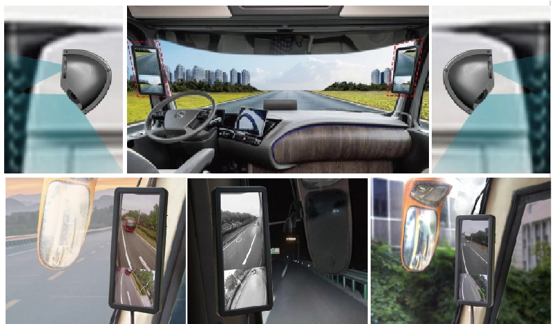 Dual Camera DC 9V-36V 12.3 Inch Bus/Truck/Trailer Rearview Mirror Camera Monitor System