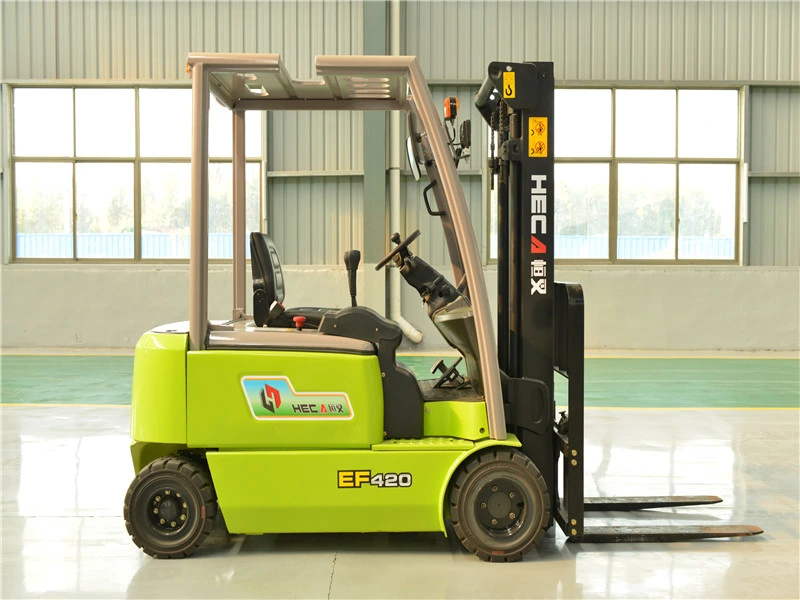 Ef420 Wholesale Smart Mini 2t 2000kgs Four Wheel Dual Drive Battery Forklift Truck with Accessories Parts
