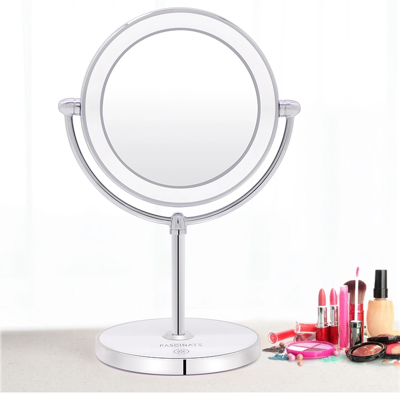 High-End Double Sided LED Ring Light Mirror 10X Magnifying Mirror LED Mirror