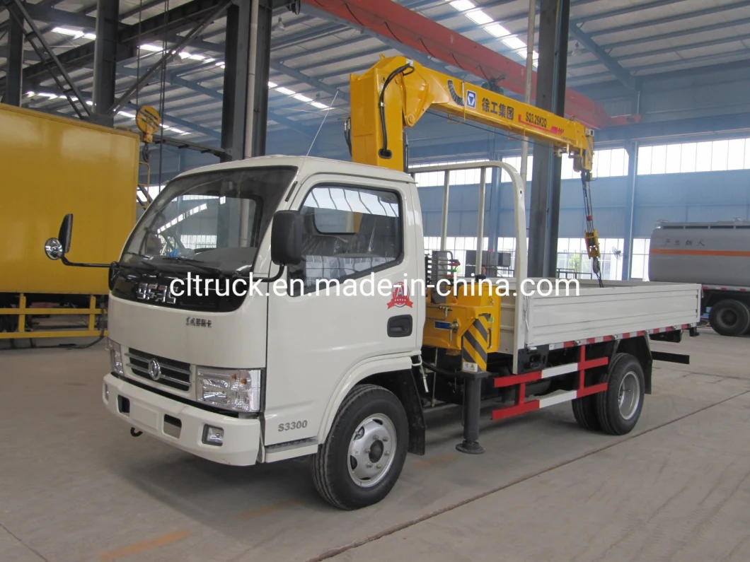 Dongfeng HOWO 4X2 3tons Mini Hydraulic Telescopic Pickup Truck-Mounted Truck with Crane