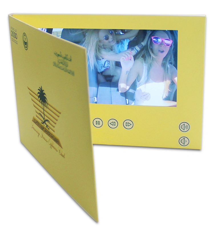 Chinese Homemade 7 Inch 2.4 Inch A5 LCD Screen Video Card Brochure for Wedding Gift